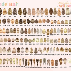 a chart of different types of blonde hair