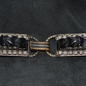 Bakelite and Silvered Brass Buckle