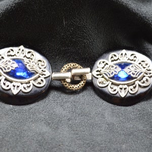 Celluloid and Blue Cabochon Buckle