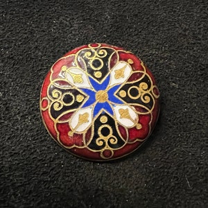 Vintage Cloisonne Enamel Button