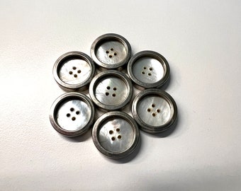 7 MOP Drum Sew Through Button