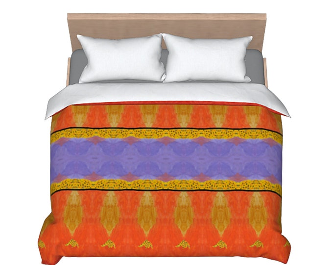 Duvet Queen Size, King Duvet, Art Duvet, Modern Bedding, Boho Home Bedding, Decorative Bedding, Abstract Bed Cover, Colorful Bedding