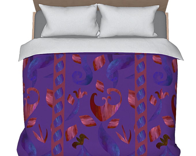 Art Queen Duvet King Bedding Designer Colorful Luxury Bed Cover Abstract Bed Decor Flower Comforter Cover Modern Boho Duvet Artsy Bedroom