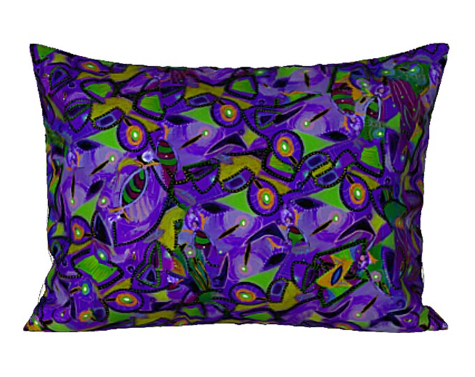 King Size Sham Standard Pillow Cover Designer Bedding Colorful Abstract Art Bed Pillow Luxury Bed Decor Modern Unique Housewarming Gift Idea