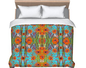 King Size Bedding Queen Duvet Cover Modern Abstract Art Bed Cover Colorful Duvet Boho Designer Luxury Bedding Unique Artsy Bedroom Decor
