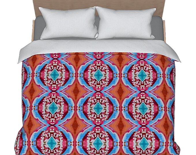 Abstract Art King Duvet Cover Queen Bedding Luxury Colorful Boho Bed Cover Bright Artsy Bedroom Decor Modern Unique Designer Comforter Cover