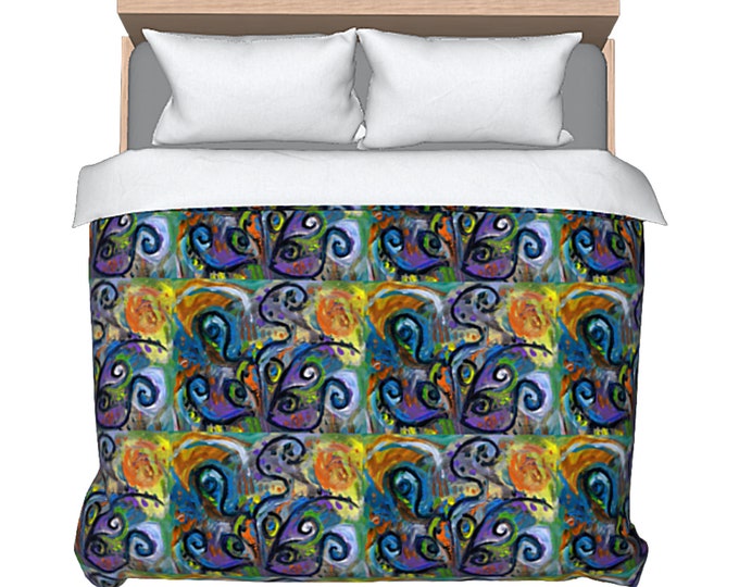 King Size Bedding Queen Duvet Cover Boho Designer Bedding Colorful Luxury Bed Decor Modern Art Duvet Abstract Bedroom Decor Ideas Full Duvet