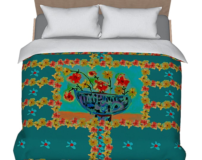 Duvet Abstract Modern Art Bedding Designer Luxury Unique Bed Decor Colorful Elegant Artsy Boho Comforter Cover Retro Chic Bedroom Decorating