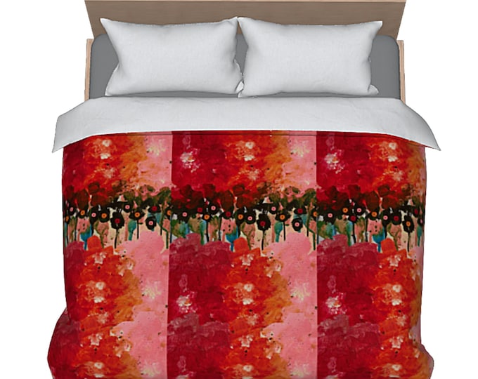 King Bedding Queen Duvet Colorful Flower Design Abstract Art Modern Designer Boho Bed Cover Bright Boho Luxury Elegant Artsy Bedroom Ideas