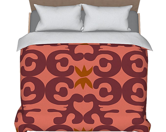 Abstract Duvet Designer Contemporary Bedding Boho Modern Unique Cotton Sateen Bed Cover King Queen Full Twin Colorful Art Chic Bedroom Decor