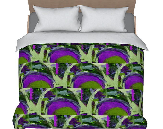 Artistic Duvet Colorful Boho Retro Luxury Bed Comforter Cover Funky Unique Abstract Art Bedding Art Lover Modern Designer Bedroom Decor