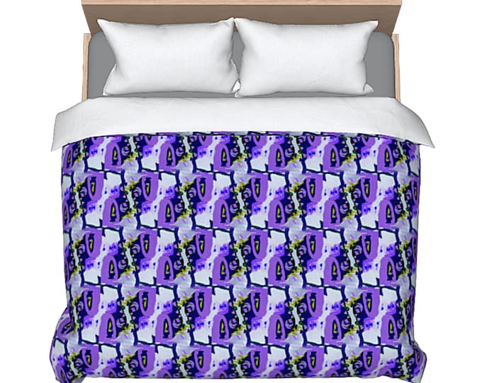 Queen Duvet Cover King Size Bedding Abstract Art Design Boho Bedroom Designer Duvet Luxury Bed Cover Colorful Modern Artsy New Home Decor