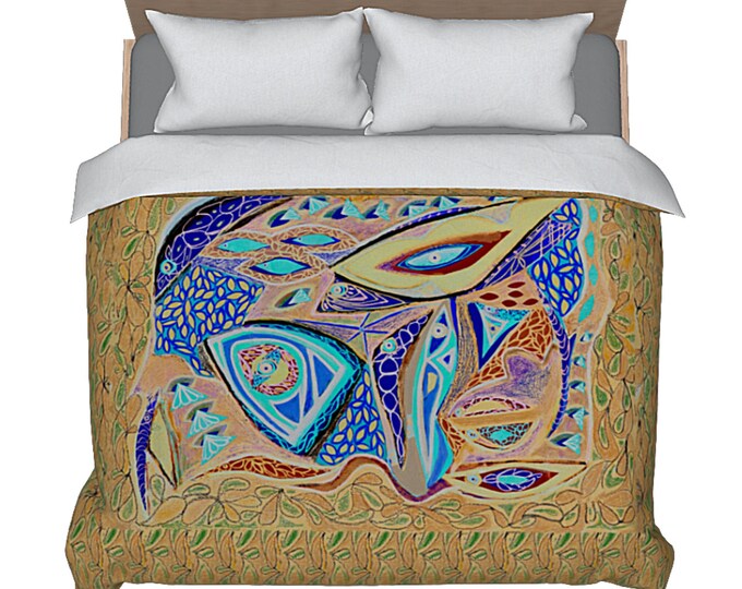 Bedding Duvet Cover Colorful Queen King Bed Cover Abstract Designer Art Duvet Luxury Decor Unique Boho Modern New Home Artsy Bedroom Ideas
