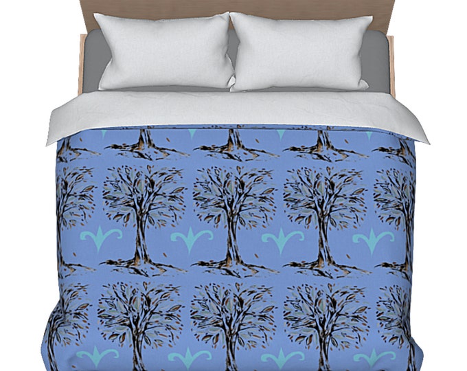 Modern Abstract Duvet Cover King Queen Bedding Boho Designer Bed Cover Colorful Nature Tree Art Luxury Bedroom Decor Bedroom Accessories