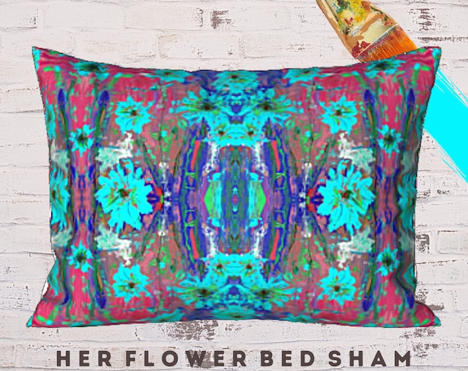 Abstract Sham, King Pillow Sham, Standard Size Sham, Designer Sham, Boho Bedding, Bed Pillow Cover, Colorful Sham, Art Decor, New Bedding