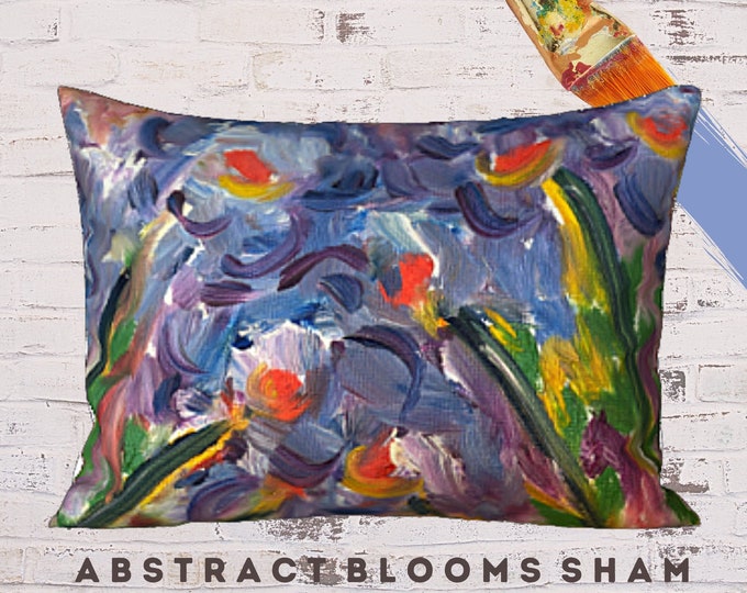 Standard Size Sham, King Pillow Sham, Designer Sham, Colorful Sham, Abstract Art Sham, Printed Pillow Cover, Modern Sham, Luxury Bedding