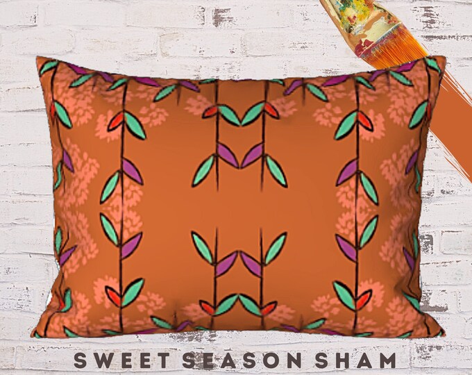 Standard Size Sham, King Pillow Sham, Designer Sham, Abstract Art Sham, Luxury Bedding, Colorful Sham, Printed Pillow Sham, Pillow Cover