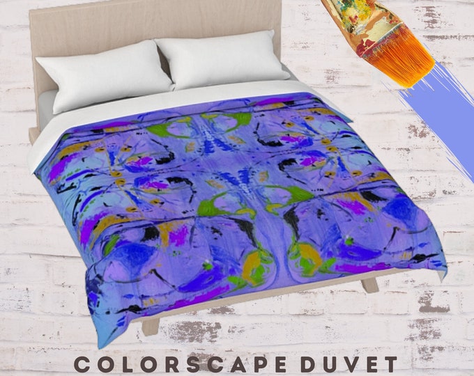 Abstract Art Bedding, King Size Duvet, Queen Bedding, Modern Duvet, Designer Bedding, Boho Duvet Cover, Full Bed Cover, Bohemian Duvet