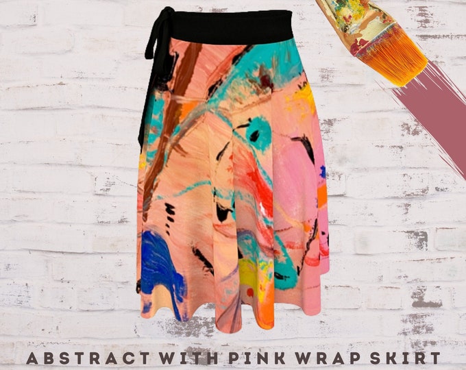 Dress Skirt, Skirt for Women, Wrap Skirt, Wearable Art, Boho Skirt, Abstract Clothing, Designer Skirt, Art Wear, Casual Skirt, Dressy Skirt