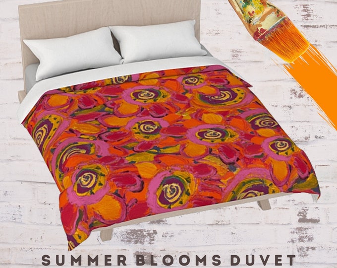 King Size Duvet, Queen Duvet, Designer Bedding, Modern Duvet, Boho Duvet, Abstract Art Bedding, Luxury Bedding, Colorful Bed Cover