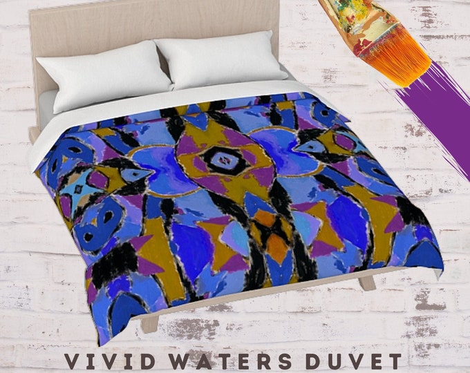 King Bedding, Queen Size Duvet, Modern Duvet, Abstract Art Duvet, Colorful Duvet, Boho Bed Cover, Bohemian Bedding, Unique Bed Decor