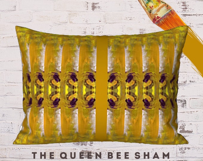 Standard Pillow Sham, King Size Sham, Abstract Art Sham, Designer Pillow, Colorful Sham, Printed Pillow Sham, Unique Bedding, Pillow Cover