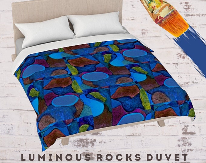 King Duvet Cover, Queen Size Duvet, Boho Bedding, Art Duvet, Colorful Duvet, New Bedding, Designer Bedding, Abstract Duvet, Full Bed Cover