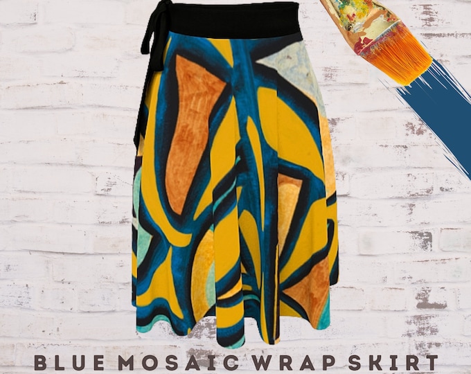 Skirt For Women, Dress Skirt, Wrap Skirt, Boho Skirt, Wearable Art, Casual Skirt, Abstract Clothing, Art Wear, Fashion Skirt, Art Clothing