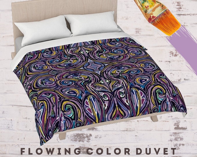 King Duvet Cover, Queen Size Duvet, Boho Duvet, Duvet Full, Bohemian Duvet, Abstract Art Duvet, Contemporary Bedding, Colorful Bed Cover