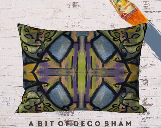 King Size Sham, Standard Pillow Sham, Modern Pillow Cover, Designer Bedding, Abstract Art Sham, Contemporary Sham, Boho Sham, New Bedding
