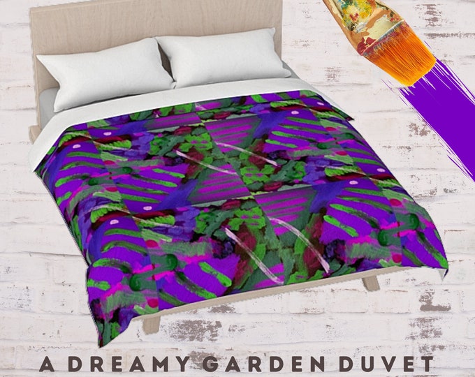 Queen Duvet Cover, King Size Duvet, Boho Bedding, Abstract Art Duvet, Luxury Bedding, Designer Bedding, Colorful Bed Cover, Artistic Bedding