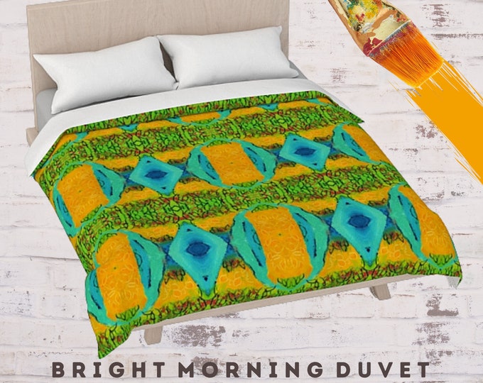 Modern Duvet, King Duvet, Queen Size Bedding, Abstract Art Duvet, Colorful Duvet, Decorative Bedding, Boho Bedding, Designer Bedding
