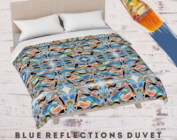 Queen Duvet Cover, King Duvet, Full Duvet, Designer Duvet, Modern Duvet, Boho Duvet, Abstract Bedding, Art Duvet, Colorful Bed Cover