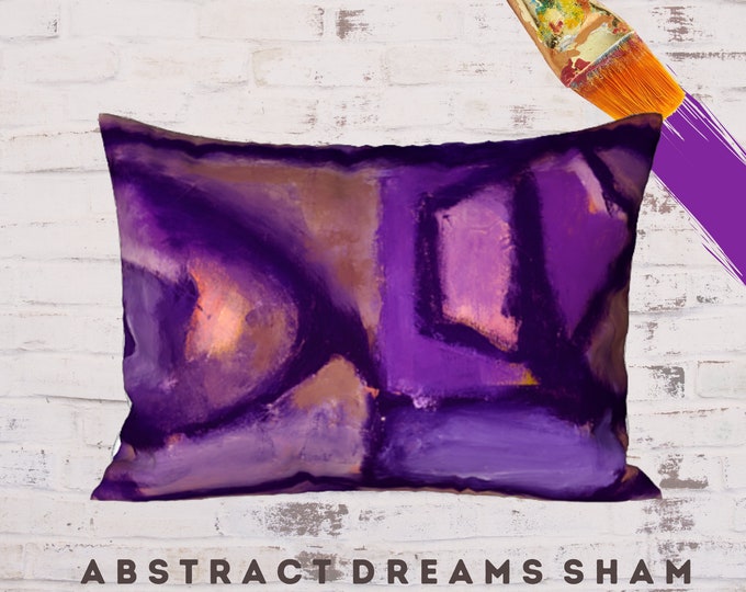King Pillow Sham, Standard Sham, Abstract Art Sham, Boho Bedding, Designer Pillow, New Bedding, Colorful Sham, Art Sham, Pillow Cover