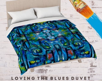 King Size Duvet, Queen Duvet Cover, Abstract Art Duvet, Boho Bedding, Full Bed Cover, Bohemian Duvet, Contemporary Duvet, Modern Bedding