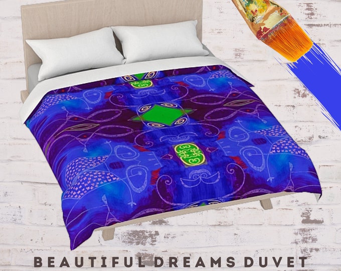 King Bedding, Queen Bedding, Full Duvet Cover, Abstract Art Duvet, Modern Duvet, Bohemian Bedspread, Boho Bedding, Unique Bedding