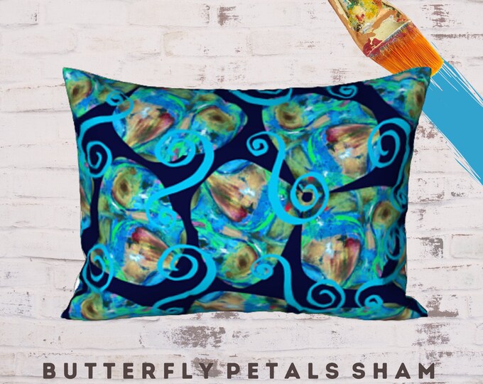 King Pillow Sham, Standard Sham, Contemporary Sham, Modern Sham, Pillow Cover, Designer Pillow, Pillow Case, Abstract Bedding, Art Pillow
