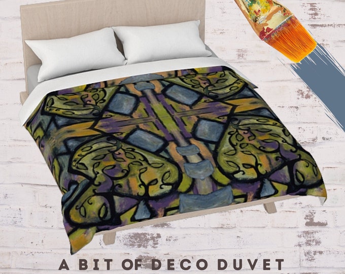 Art Duvet Cover, Queen Bedding, King Size Bedding, Deco Duvet, Boho Bedding, Abstract Duvet, Bed Decor, Colorful Bedding, Modern Duvet