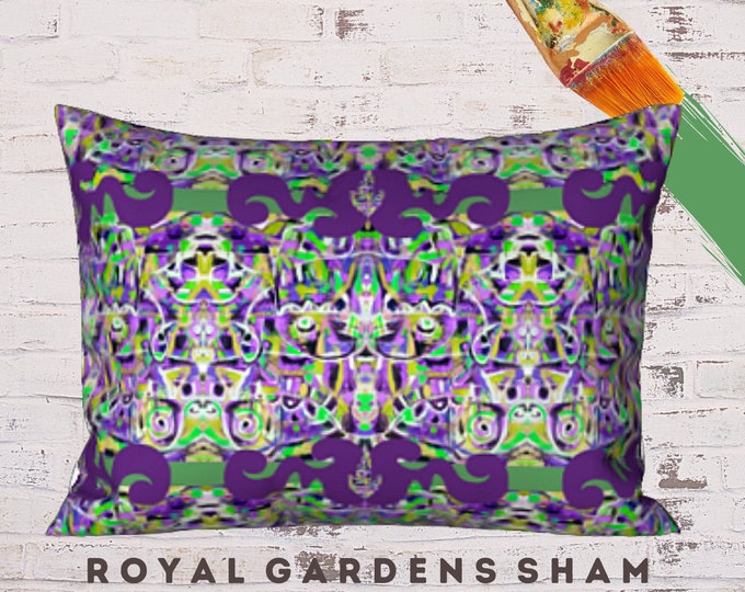 King Size Sham, Standard Sham, Designer Sham, Pillow Cover, Bohemian Bedding, Abstract Art Sham, Modern Sham, Colorful Pillow, Boho Sham