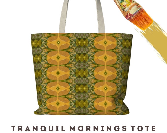 Tote Bag Designer Abstract Wearable Art Large Shopping Grocery Carry Oversized Handbag Unique Artistic Colorful Print Retro Boho Gift Idea