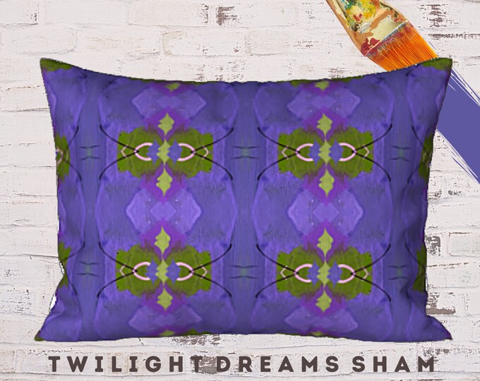 King Pillow Sham, Standard Size Sham, Modern Bedding, Abstract Art Sham, Decorative Bedding, Colorful Sham, Designer Sham, Pillow Cover