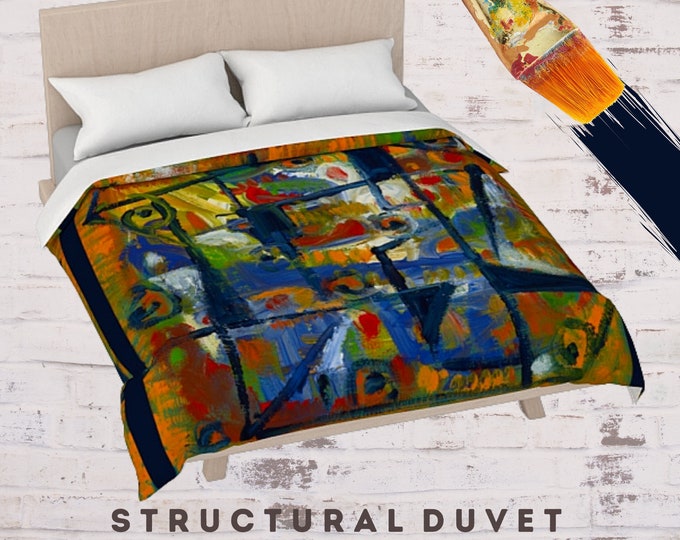 Modern Bedding, Abstract Duvet, Art Duvet King, Duvet Queen, Full Duvet, Boho Duvet, Designer Bedding, Bed Cover, Bedroom Decor, Twin Duvet