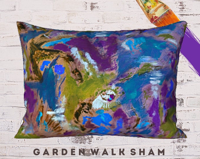 Boho Pillow Sham, King Size Sham, Standard Sham, Designer Sham, Pillow Cover, Luxury Bedding, Art Sham, Abstract Art Sham, Colorful Pillow