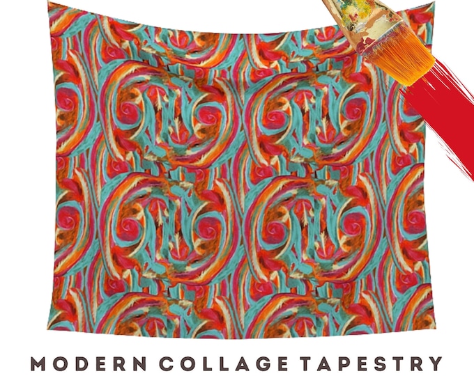 Abstract Tapestry Boho Modern Wall Art Living Room Artwork Bedroom Decor Large Boho Wall Hanging Home Decorating Colorful Fabric Painting