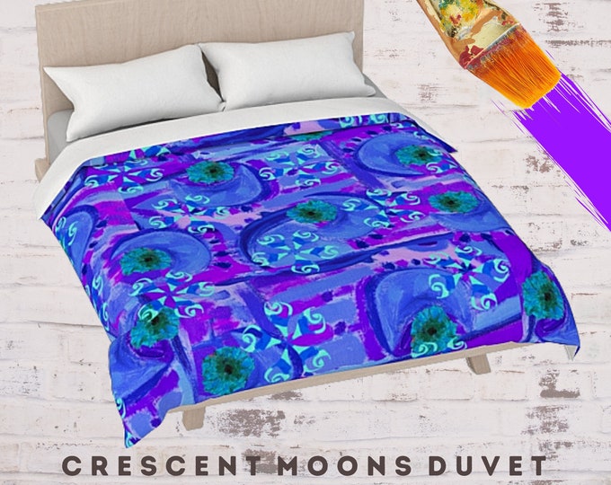 King Bedding, Queen Size Duvet, Designer Duvet Cover, Abstract Art Duvet, Colorful Duvet, Boho Bed Cover, Luxury Bedding, Unique Bed Decor