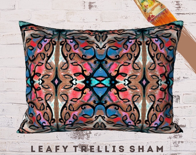 Standard Size Sham, King Pillow Sham, Abstract Art Sham, New Bedding, Designer Pillow, Modern Print Sham, Colorful Bedding, Boho Sham