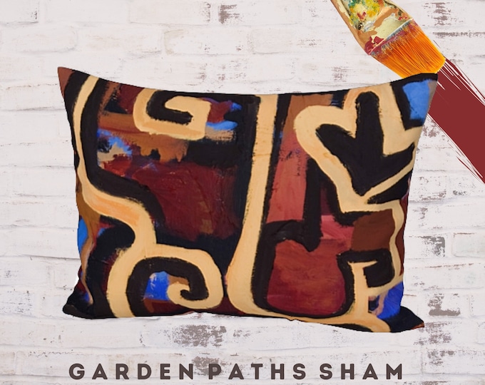 Standard Pillow Sham, King Sham, Art Sham, New Bedding, Pillow Cover, Designer Pillow, Colorful Sham, Contemporary Bedding, Boho Sham