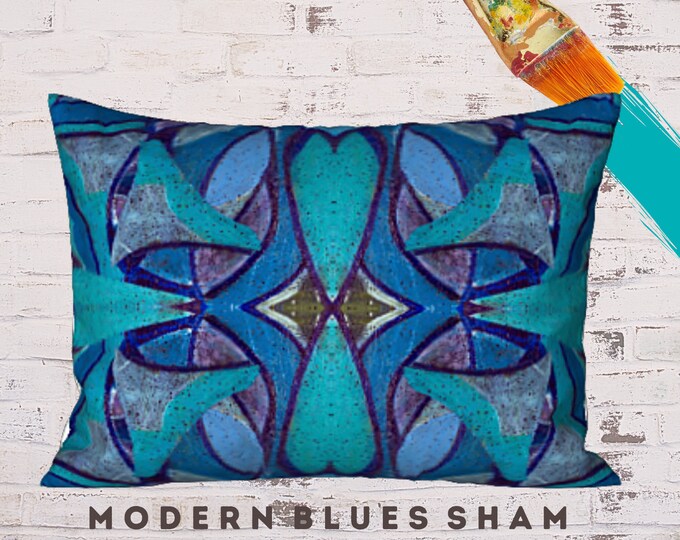 Standard Pillow Sham, King Sham, Art Sham, New Bedding, Abstract Sham, Designer Sham, Colorful Sham, Modern Bedding, Boho Pillow Cover