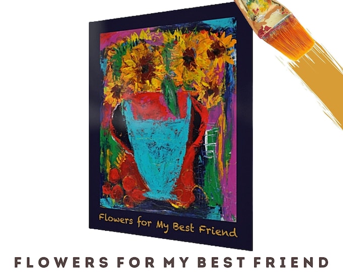 Art Gift for Women Wife Girlfriend Mom Daughter Sister Gift Idea Birthday Colorful Boho Poster Print Abstract Art Gift Hanging Wall Floral