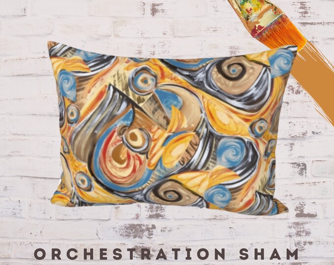 Pillow Sham King, Sham Standard, Modern Sham, Boho Sham, Boho Pillow Cover, Bohemian Sham, Art Sham, Contemporary Sham, Modern Bedding